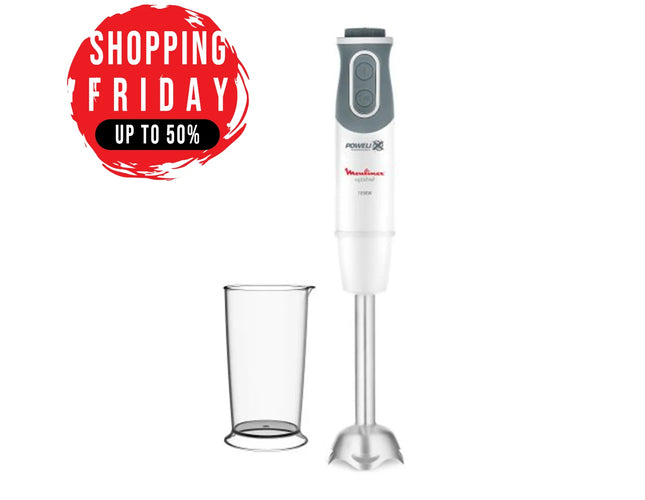 Moulinex Optichef Hand Blender, 1000 Watts, 8 Functions, White - DD6411EG