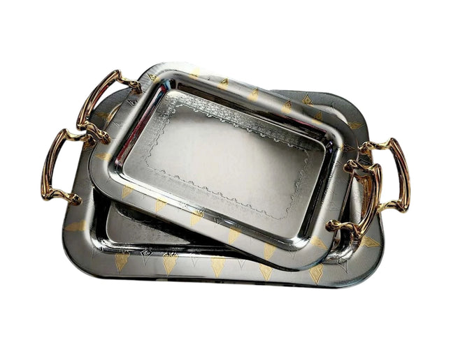 Serving tray set, 2Pcs, Rectangular