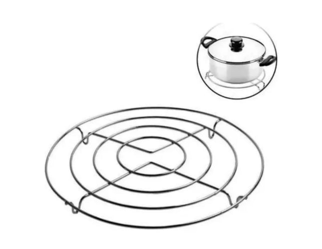 Stainless Steel Round Cooling Stand Baking Steamer Grill Fits Fryer