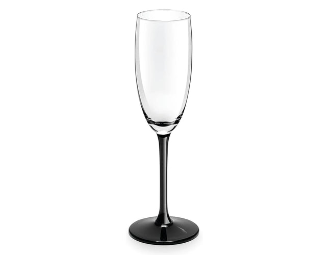 Royal Leerdam Black Grace flute Cup Set , 6 pcs