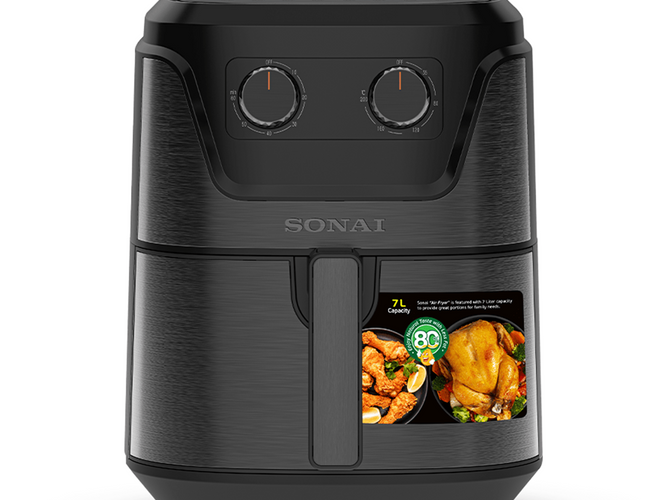 Sonai Air Fryer, 7 Liter, 2000 Watt, Black • MAR-710-B
