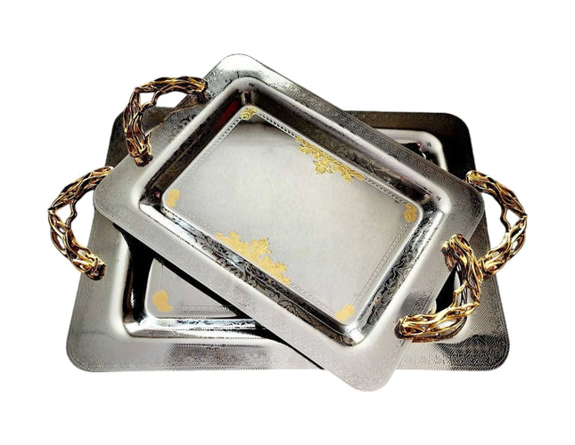 Serving tray set, 2Pcs, Rectangular