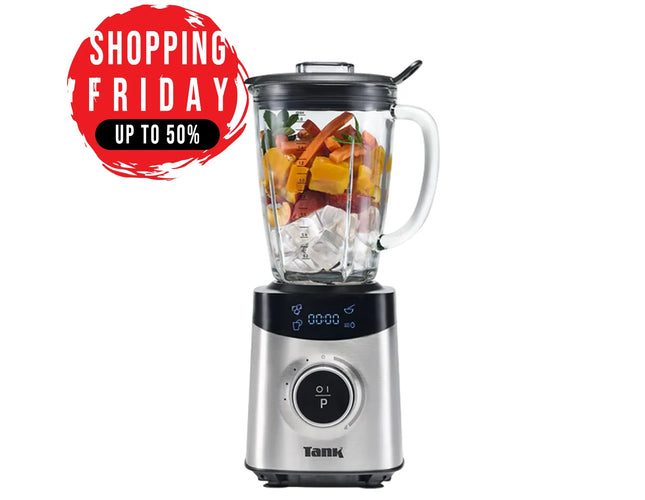Tank Smart Blender, 1.8L Glass Jug, with Digital Display Panel, 4 Preset Programs, 1500 Watts, YB-S09 , 2 Year Warranty
