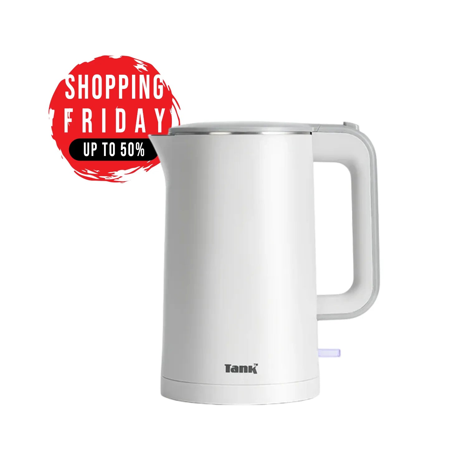 Tank Safe Touch Kettle, 1.5L Capacity, 1500 Watts, Grey, GS-EK2417 - 2 Year Warranty