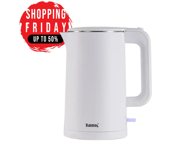 Tank Safe Touch Kettle, 1.5L Capacity, 1500 Watts, White, GS-EK2417 - 2 Year Warranty