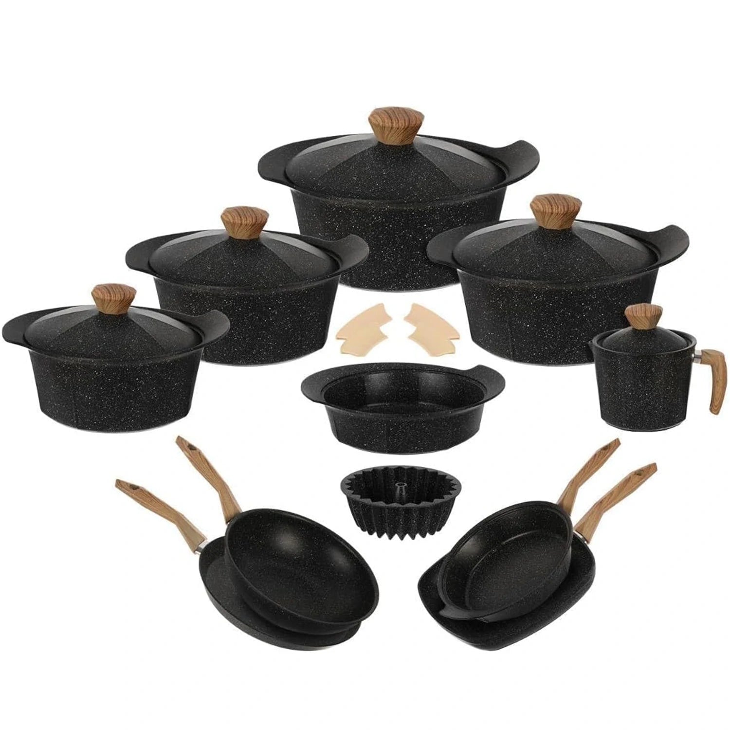 Ideal Home Granite Pots Set, 20  Pcs