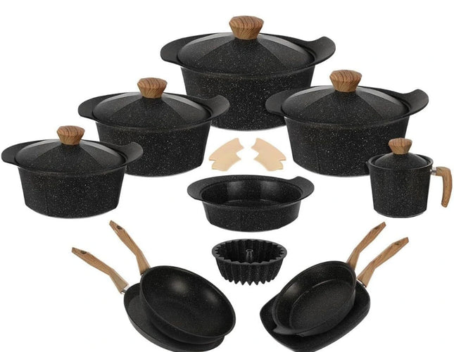 Ideal Home Granite Pots Set, 20  Pcs