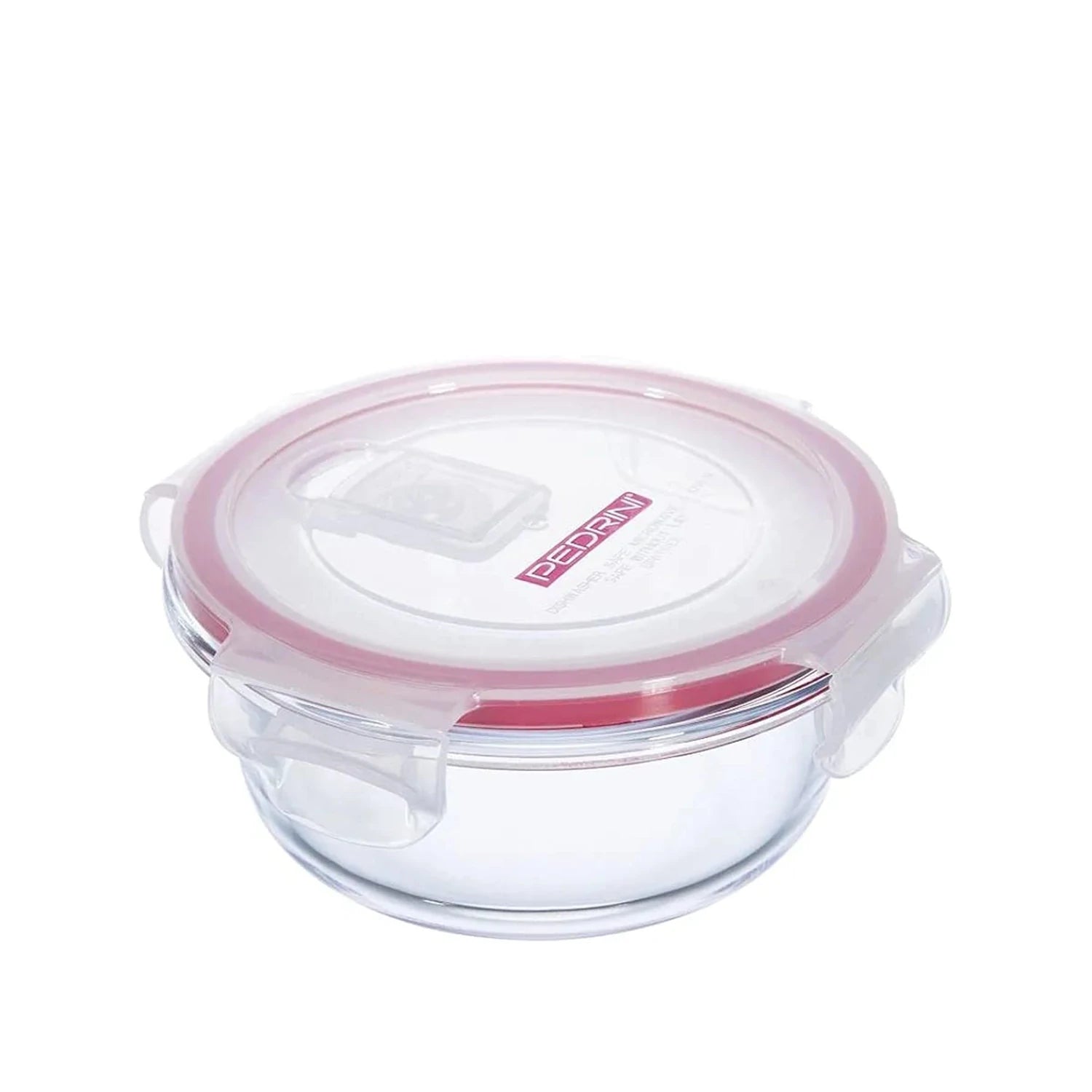 Round glass refrigerator box, 650ml