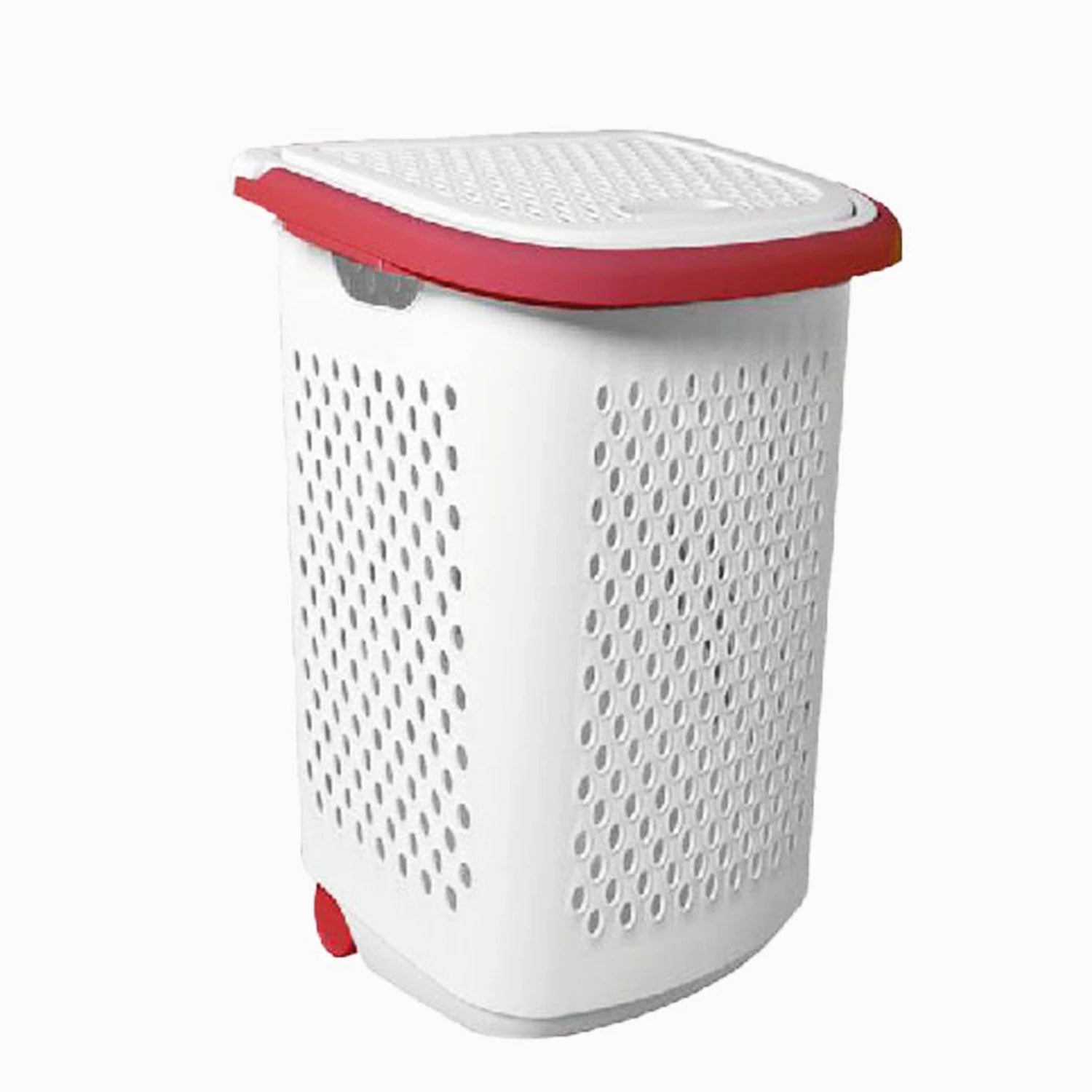 Aksa Lundry Basket with Lid and Wheels