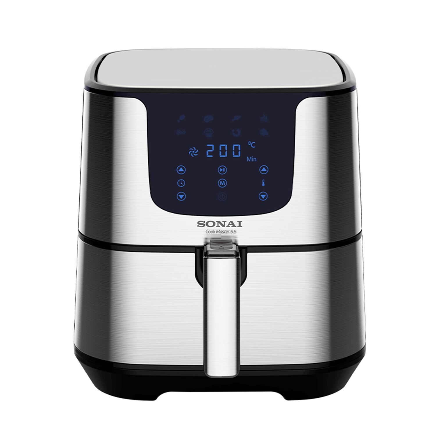 Sonai Air Fryer, 5.5 Liters, 1700 Watt, Silver • SH-611