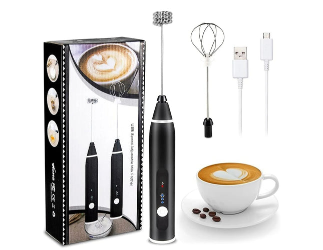 Milk Frother Handheld Electric Milk Foamer USB Rechargeable