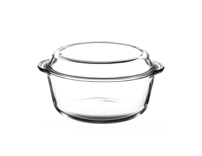 Pasabahce Borcam Round Casserole with Cover - 0.84L