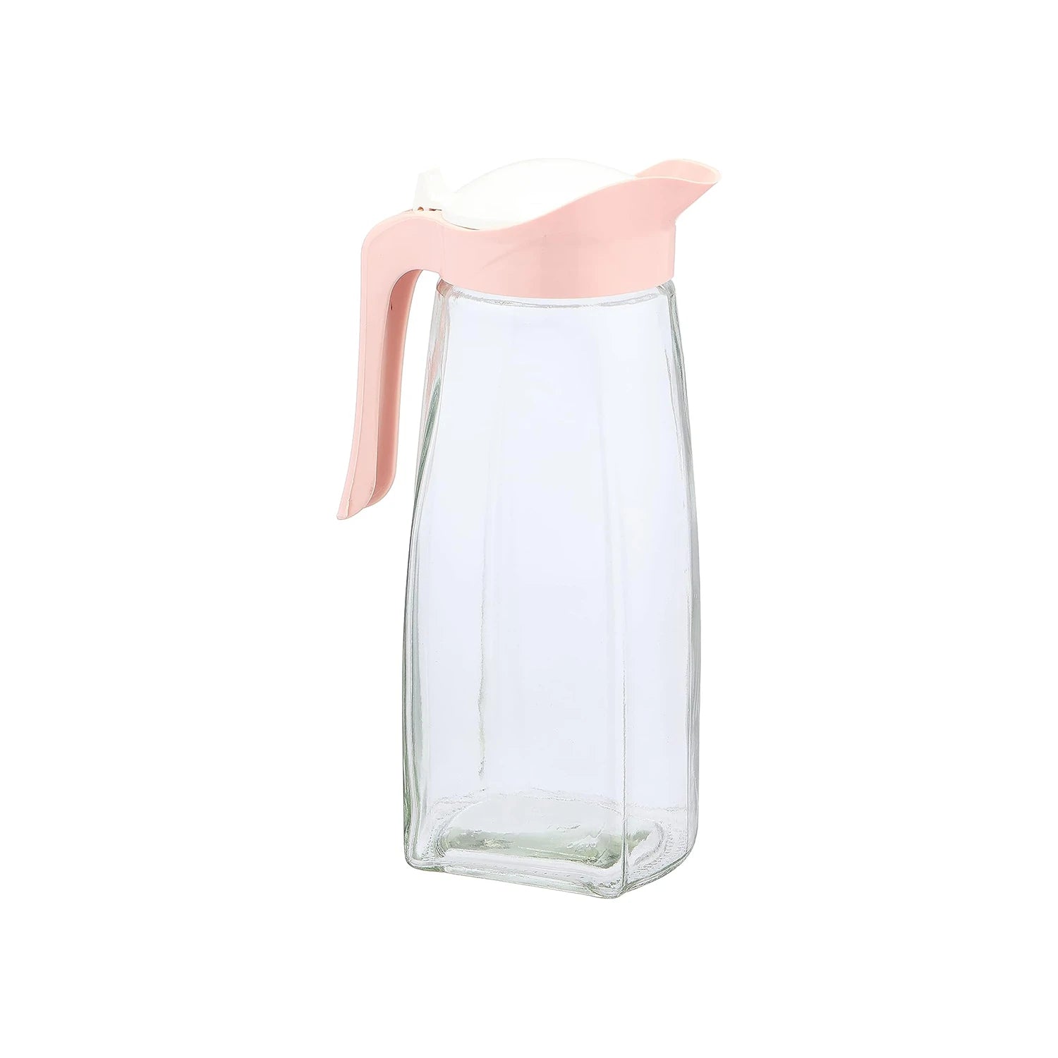 Rectangular glass beaker with flip-top lid and plastic handle, 1.5 Liter