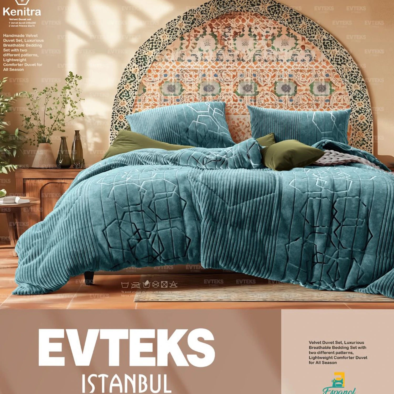 Evteks Kenitra Plush Quilt Set, 3 Pieces