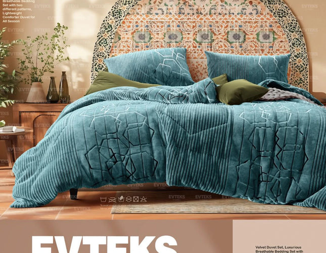 Evteks Kenitra Plush Quilt Set, 3 Pieces