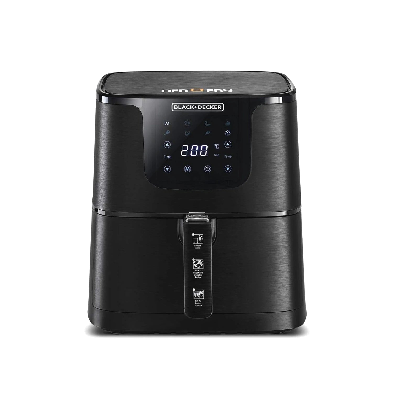 Black & Decker Air Fryer, 5.8 Liter, 1700 Watt, Black • AF700-B5