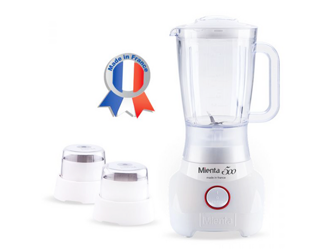 Mienta Jug Blender With Grinder And Mill, 500 Watt, • BL1251A