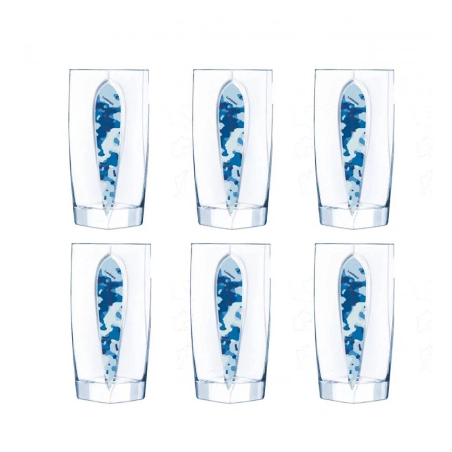 Luminarc Flam Tugan Blue Set, 6 pieces - 300 ml