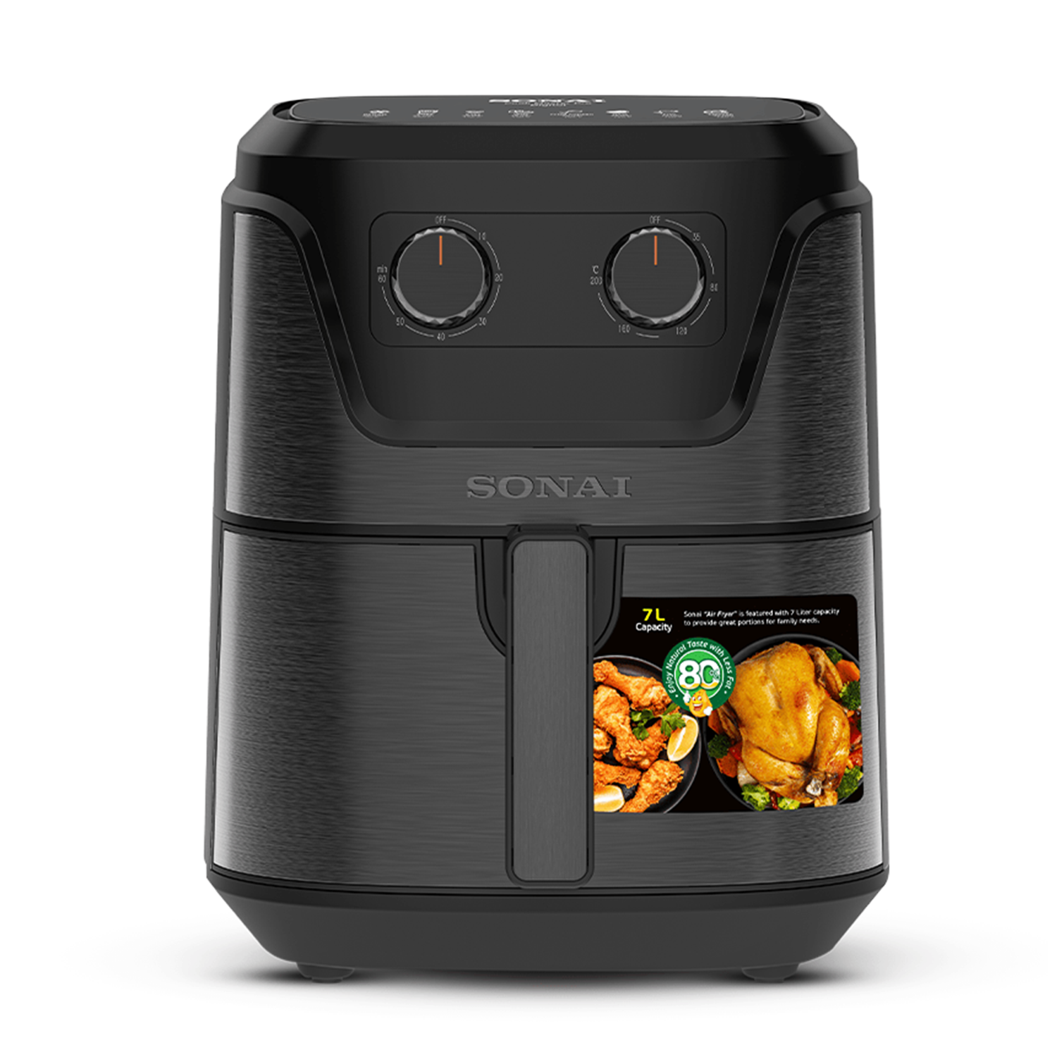 Sonai Air Fryer, 7 Liter, 2000 Watt, Black • MAR-710-B