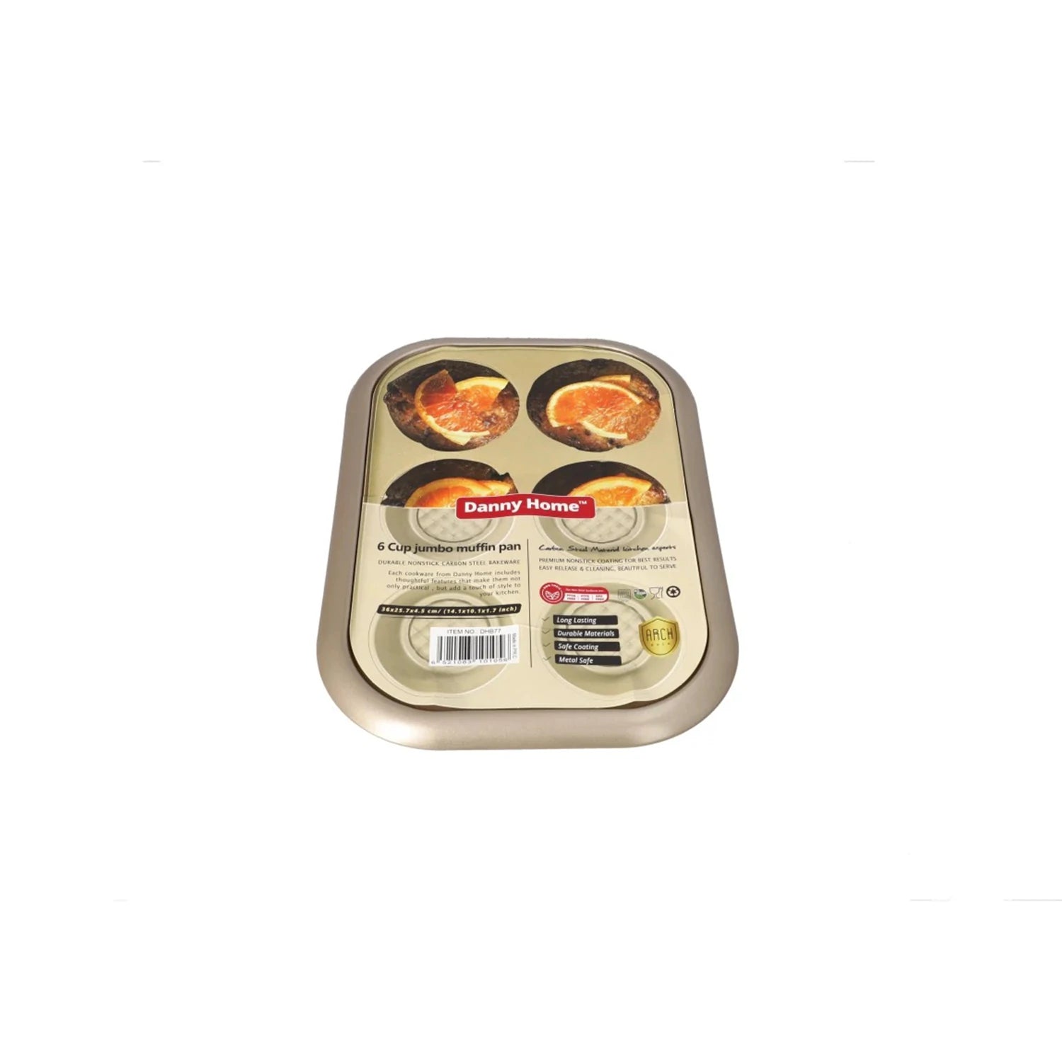 Danny Home Jumbo Muffin Pan, 6 Cup