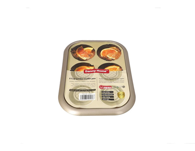 Danny Home Jumbo Muffin Pan, 6 Cup