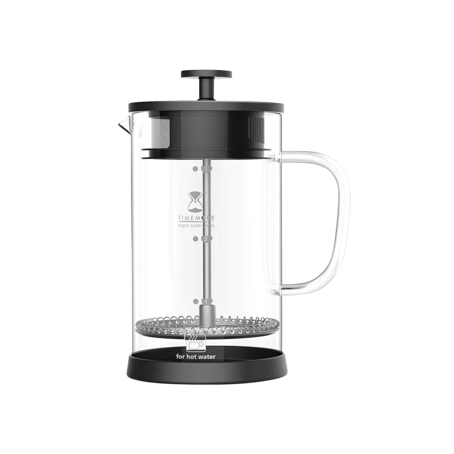 French Press Coffee Maker Double Filter Mesh 600ml