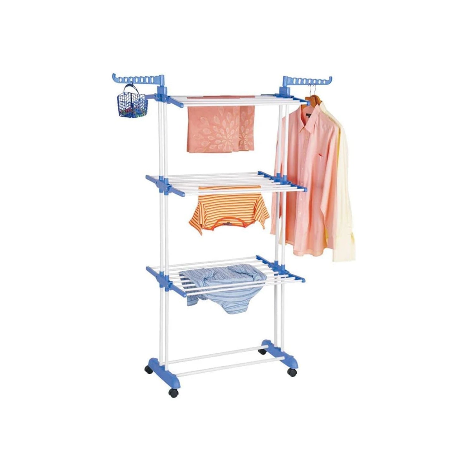 Folding Mobile Clothes Dryer, 4 Levels 4 Wheels