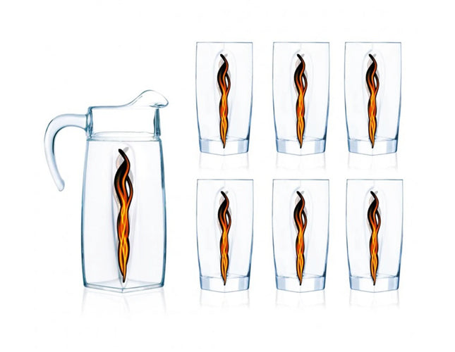 Luminarc Flame Feu Sherbet Set, 7 pcs