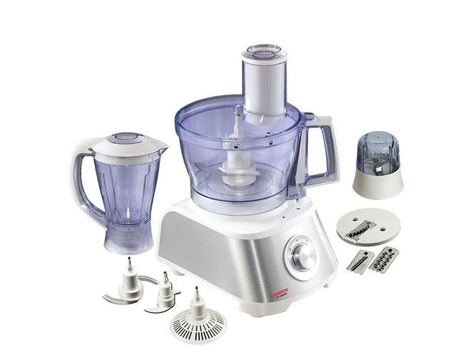 TORNADO Food Processor 1000 Watt 2 Liter Bowl 1.5 Liter Blender White