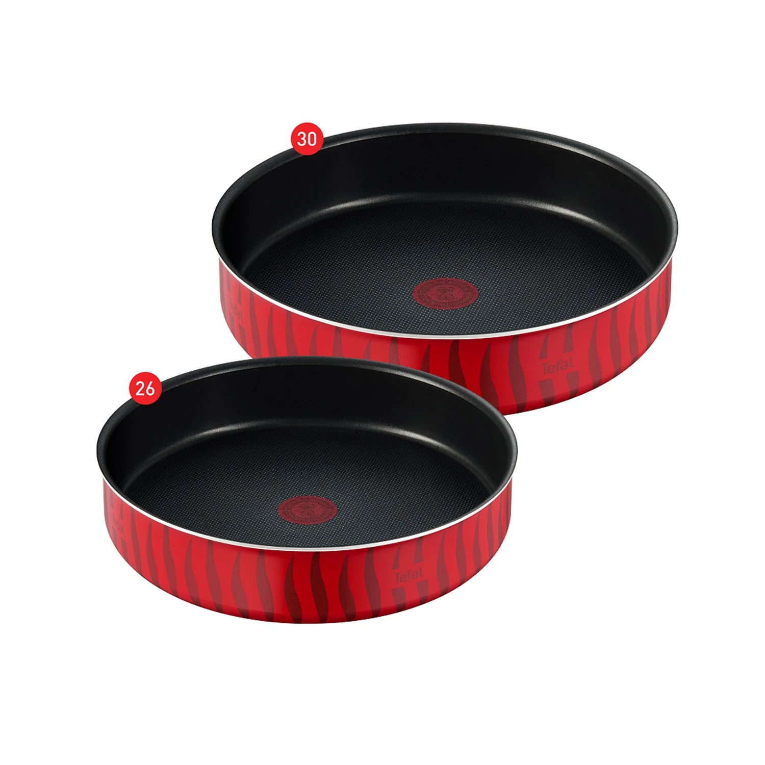 Tefal Tempo Flame Round Oven Tray, 2 pieces