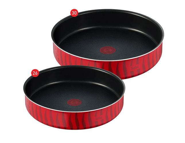 Tefal Tempo Flame Round Oven Tray, 2 pieces