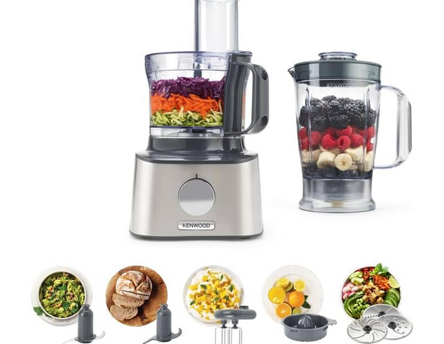 Kenwood MultiPro Compact Food Processor, 800  Watt, • FDM301SS