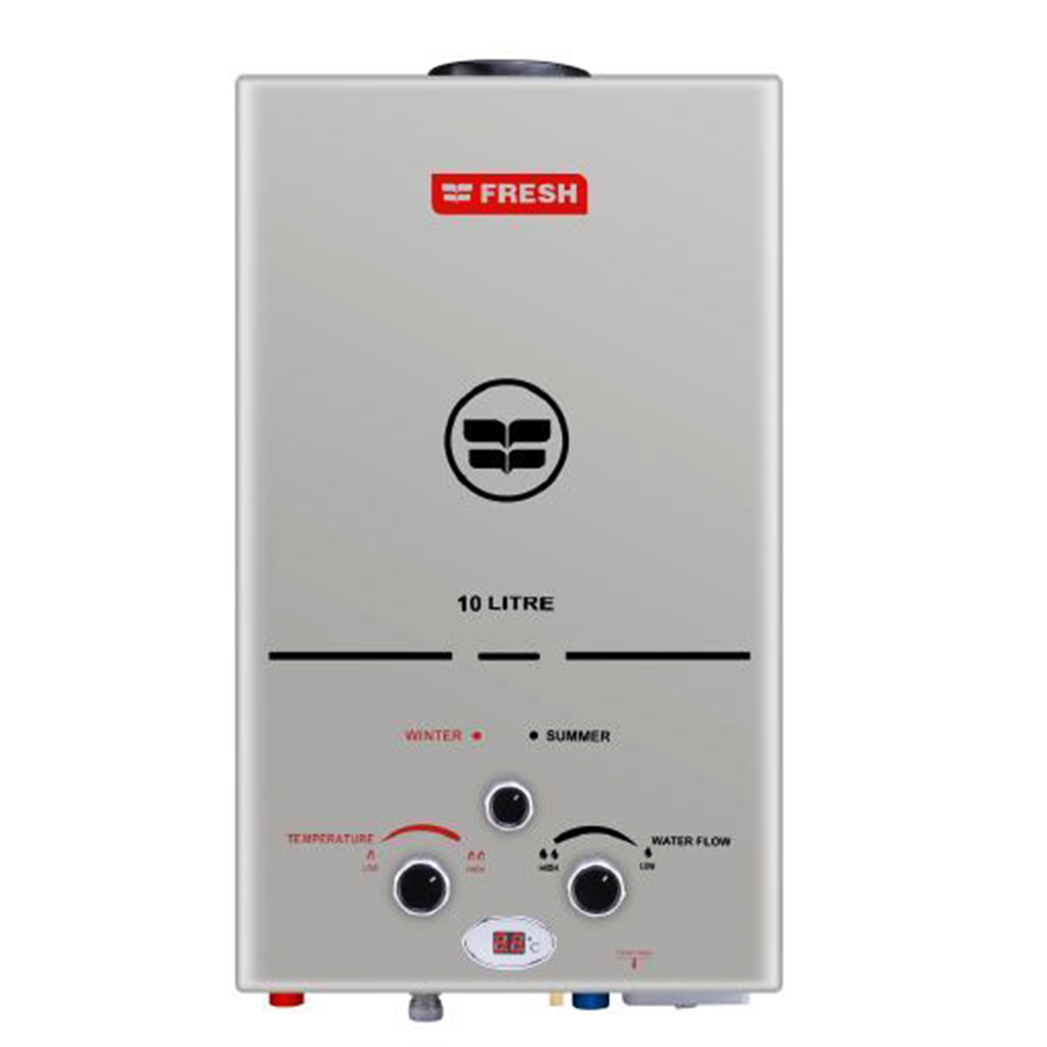 Fresh Gas Water Heater, 10 Liter, Spa with Adapter LNG