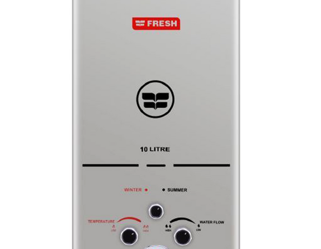 Fresh Gas Water Heater, 10 Liter, Spa with Adapter LNG