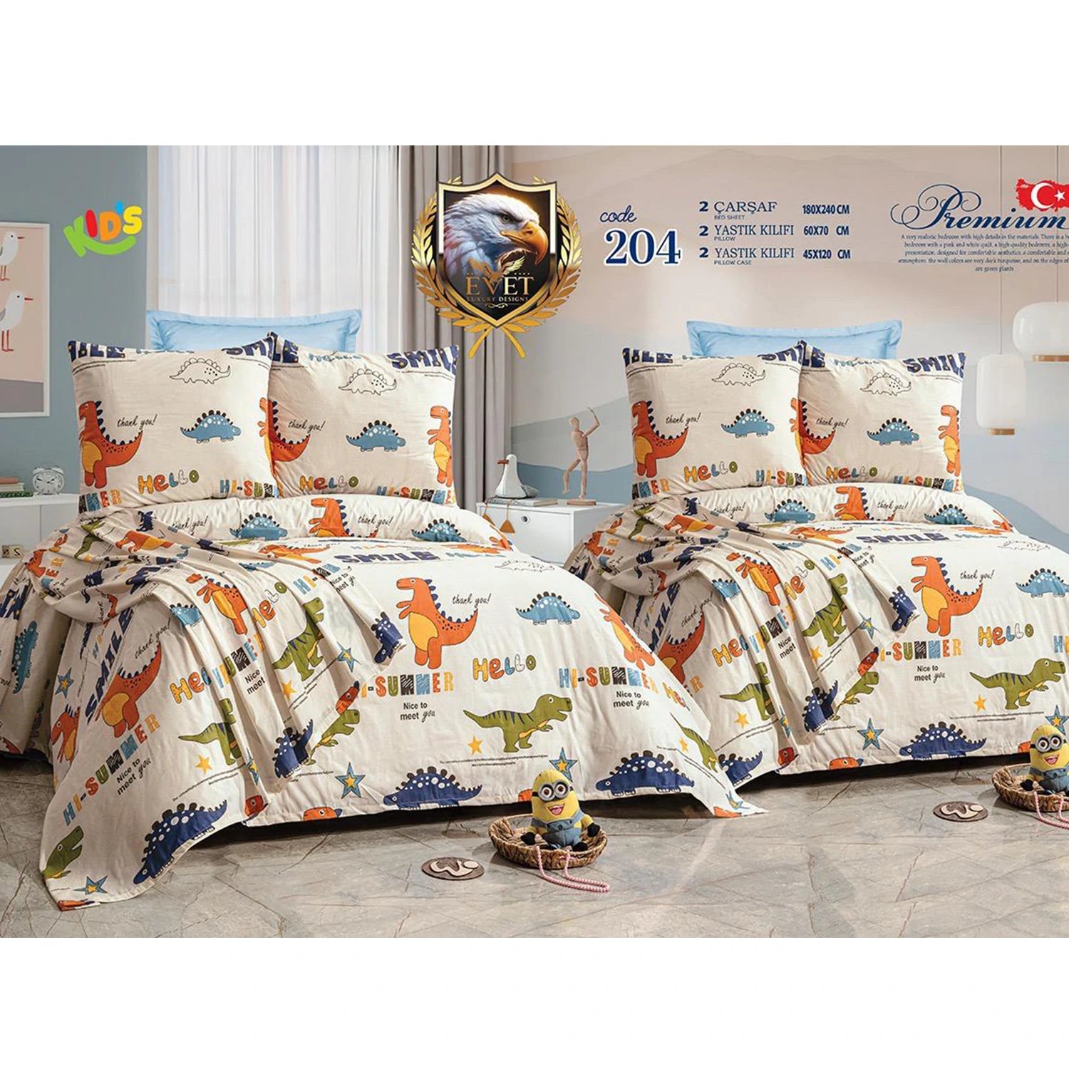 Printed Baby Bed sheet Set, 6 pcs