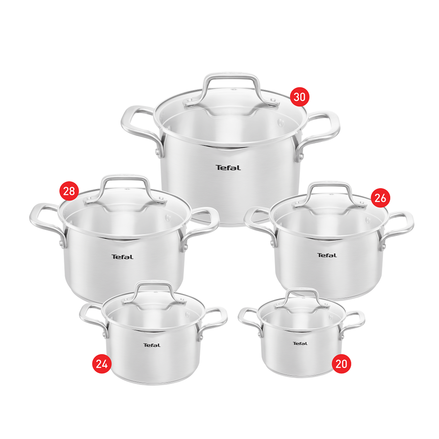 Tefal Duetto Pot Set, 10 pieces