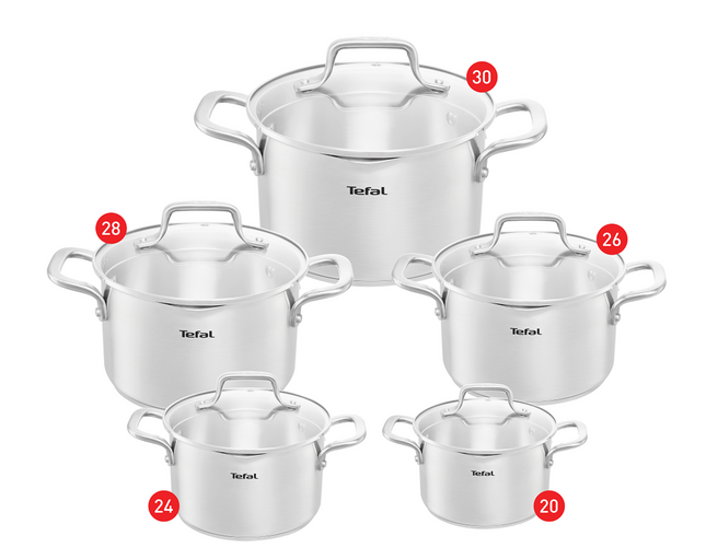 Tefal Duetto Pot Set, 10 pieces