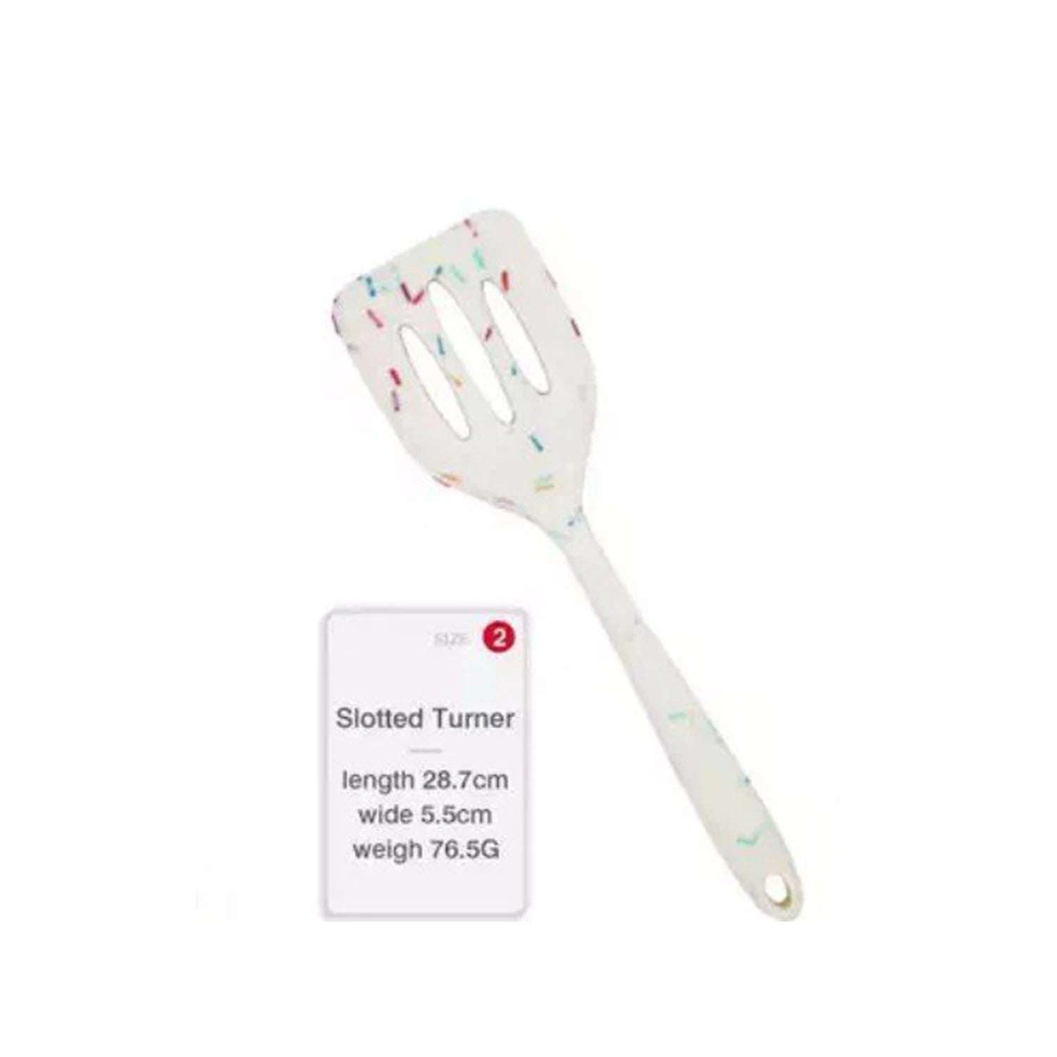 Silicon Skimmer With Handle Sprinkles Design For Kitchen