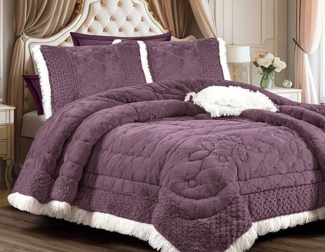 Fur Quilt Set, 3 Pieces