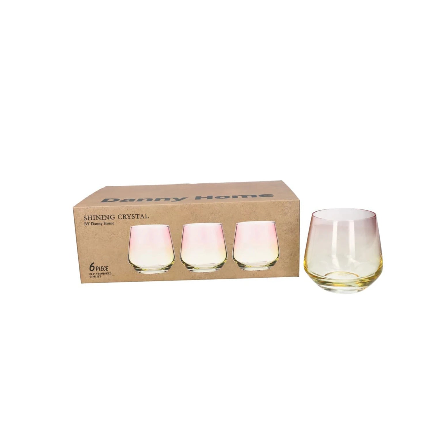 Crystal Rocks Glasses, 6pcs