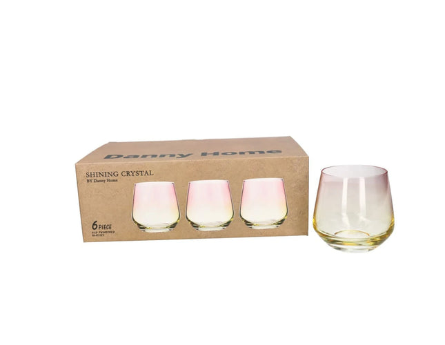 Crystal Rocks Glasses, 6pcs