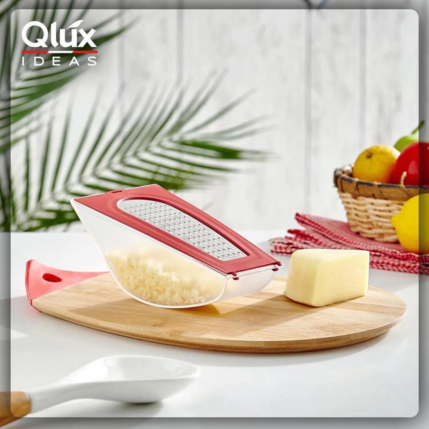 Cheese Grater Stainless Steel Cheese Slicer with Container Cheese Chopper for Vegetables