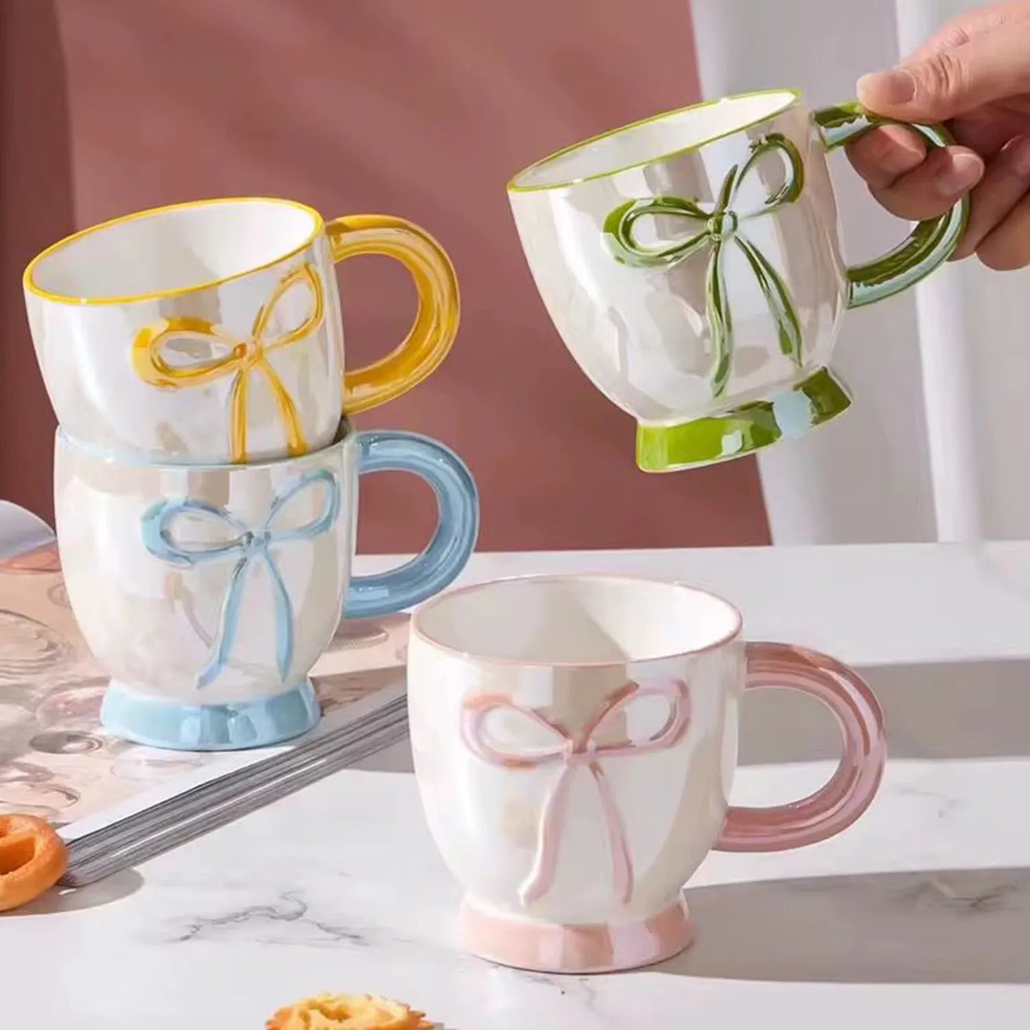 Porcelain Mug – Bow Design