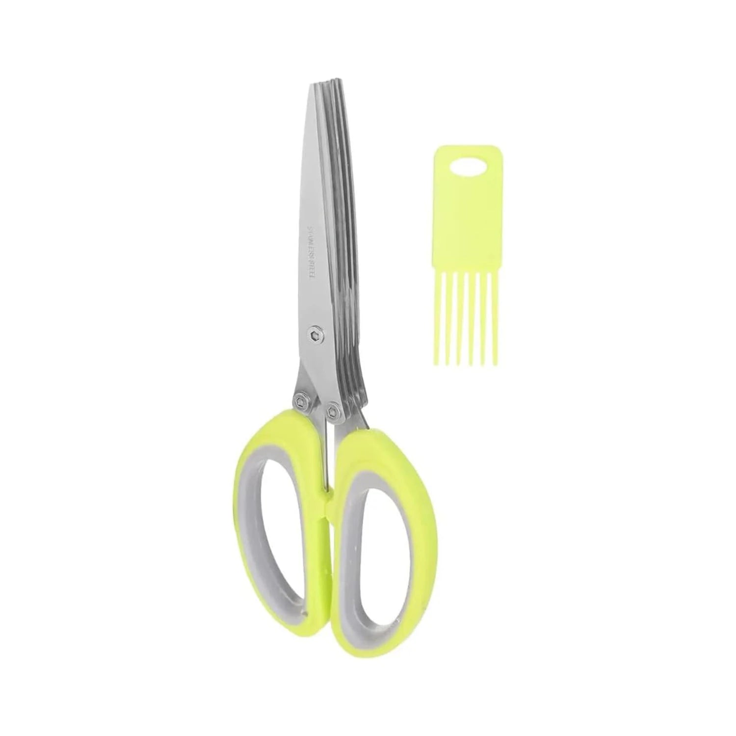 Master Culinary Multipurpose Cutting Shears with Stainless Steel 5 Blades and Cleaning Comb for Cutting Cilantro