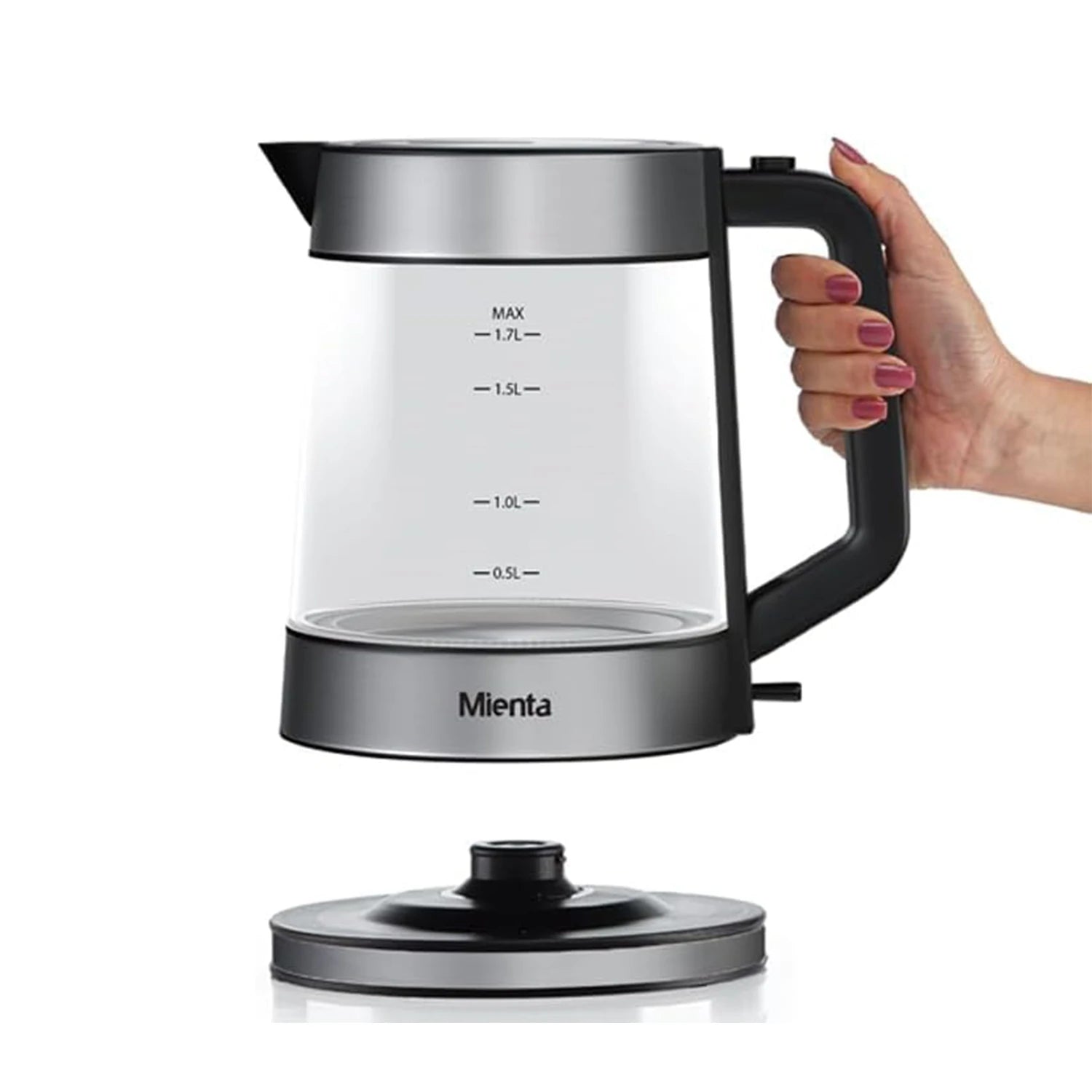 Mienta Kettle glass 2200 Watt 1.7 liter