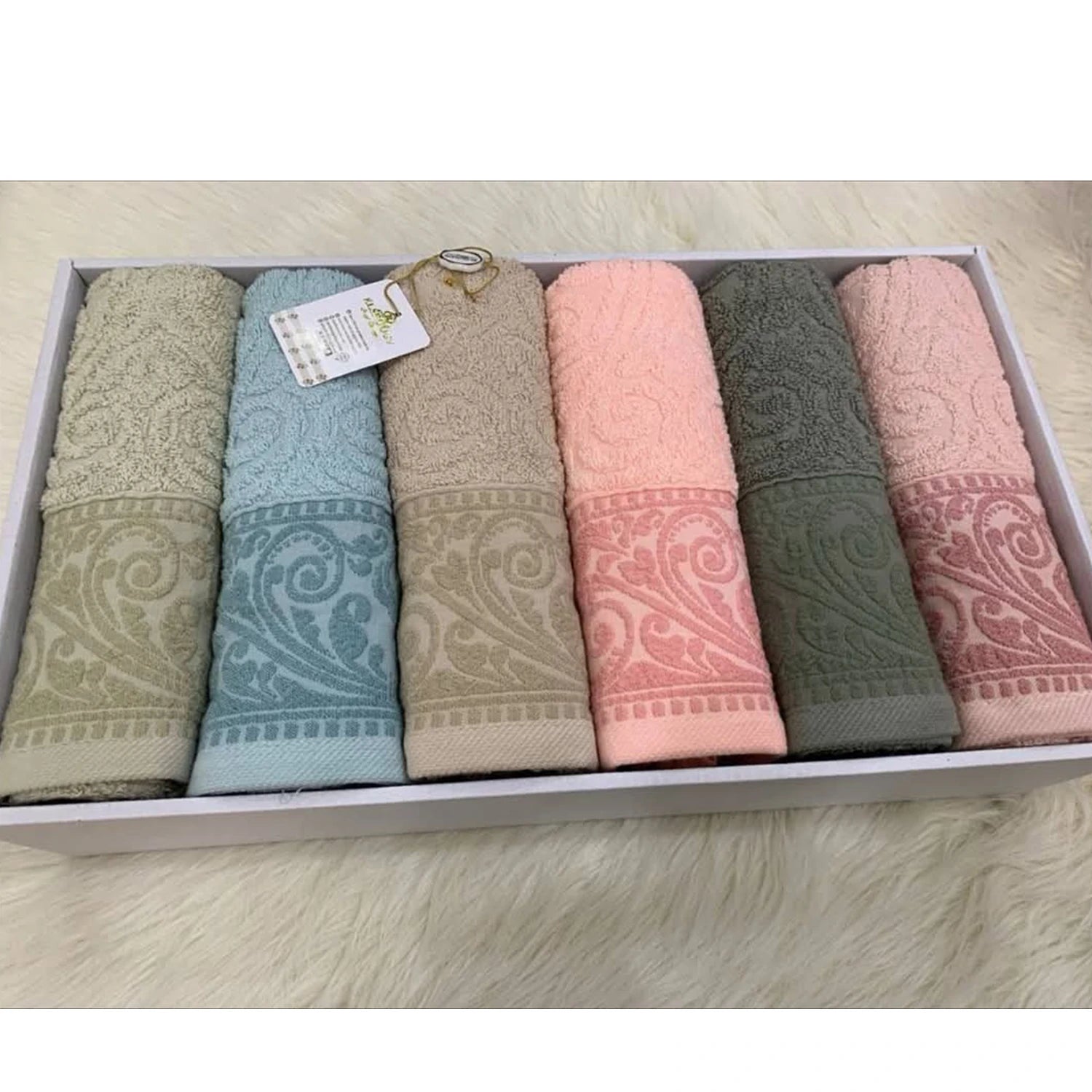 Elsrougy Towel Set, 6 Pcs