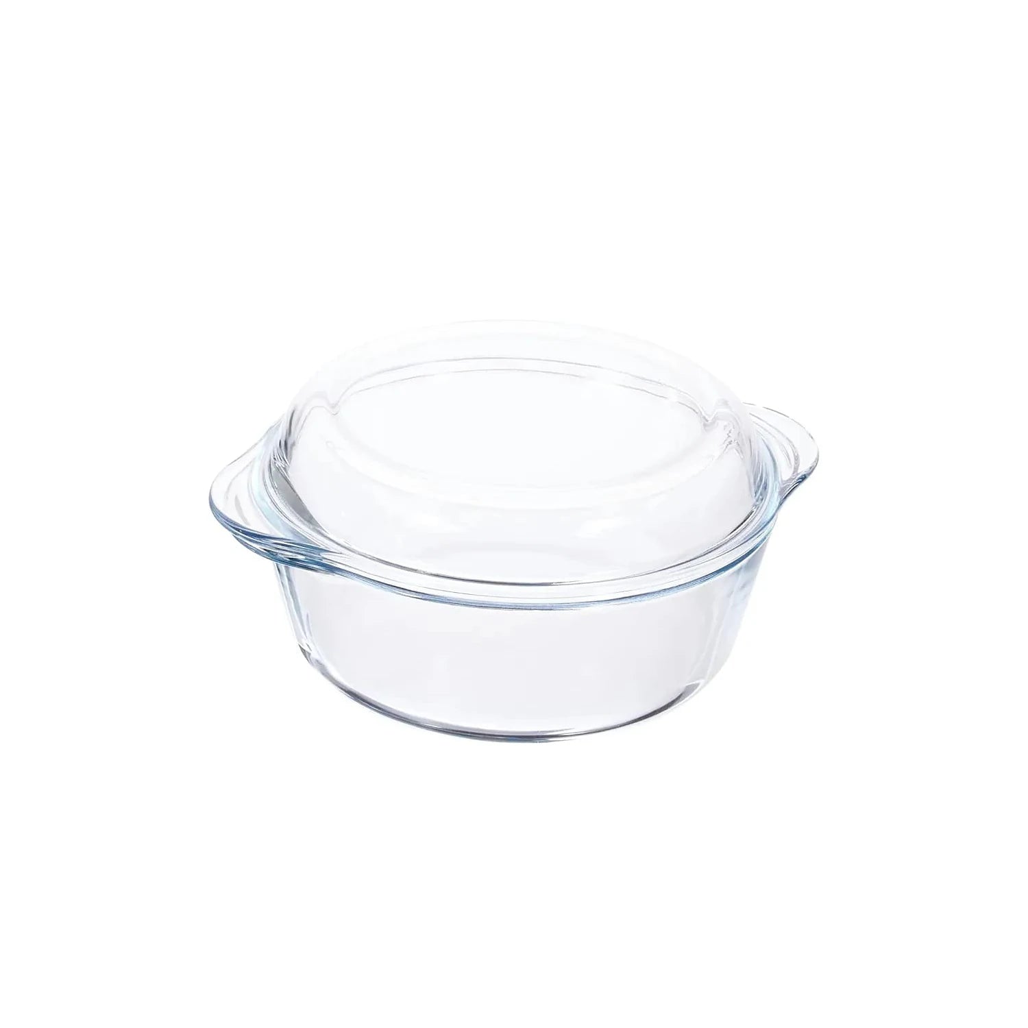 Pasabahce Borcam Round Casserole with Cover Set - 3 Pcs