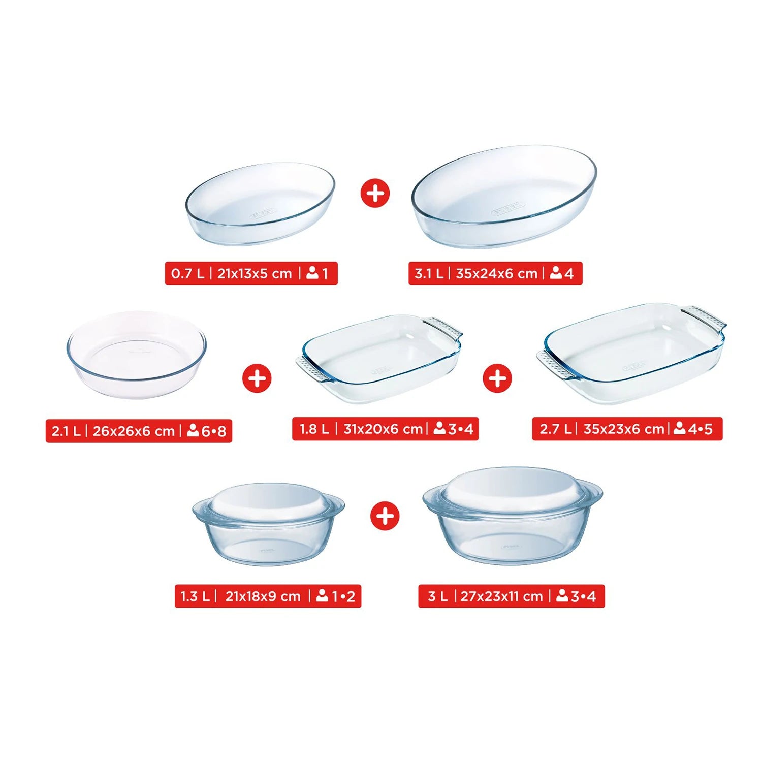 Pyrex - Daily set,  9 Pcs