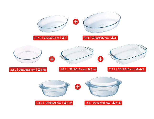 Pyrex - Daily set,  9 Pcs