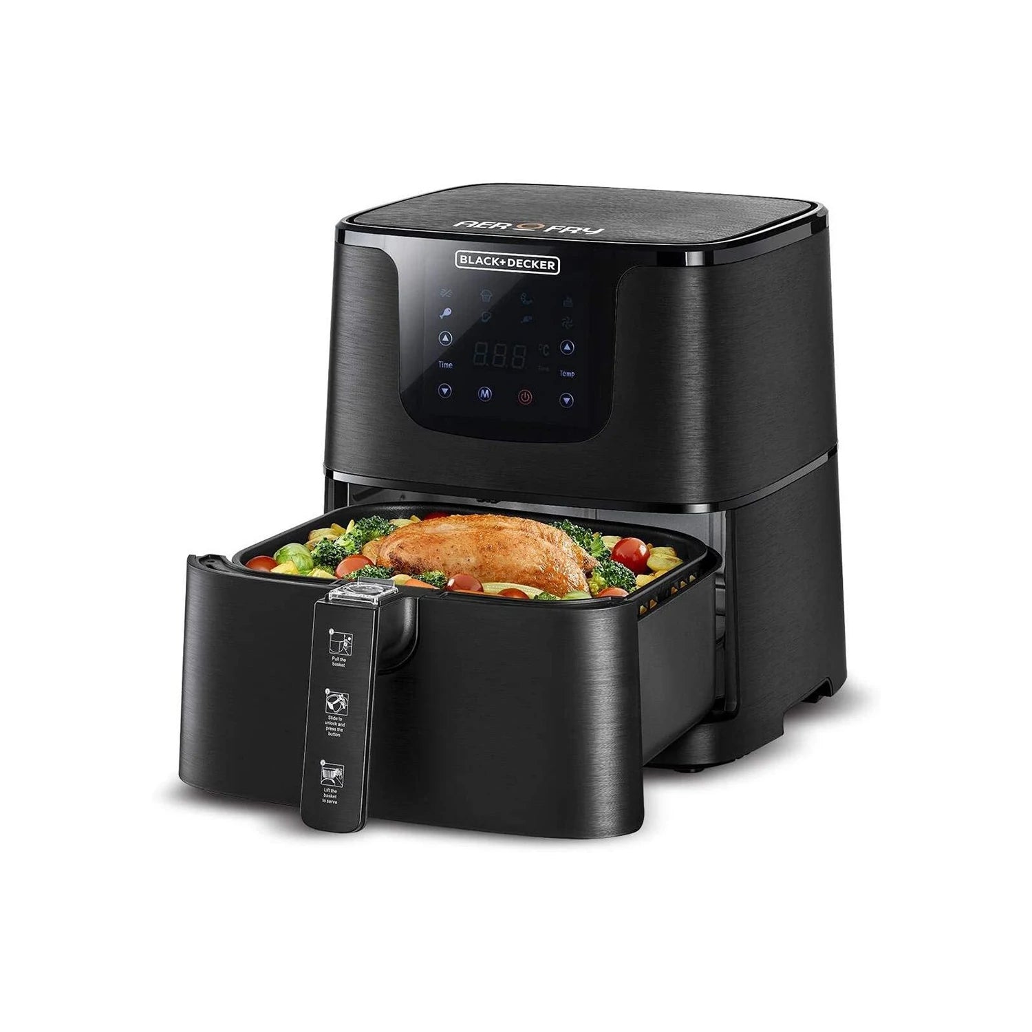 Black & Decker Air Fryer, 5.8 Liter, 1700 Watt, Black • AF700-B5